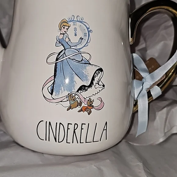 Rae Dunn Disney Cinderella Teapot Blue Lid with Gold Handle - Picture 2 of 9